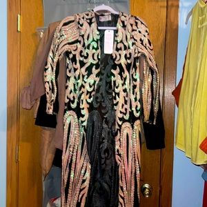 NWT Lucky & Blessed sequin duster